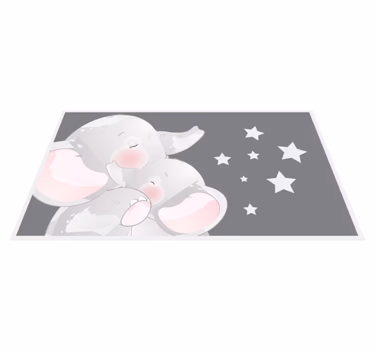 Spící sloni Vinylový koberec pro děti - TenStickers