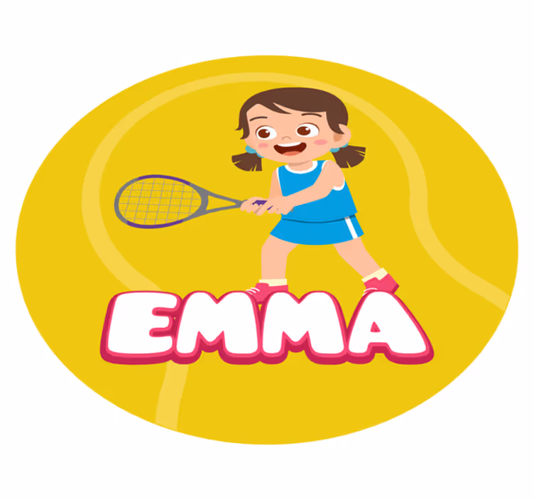 Personalizovaný tenis Vinylový koberec se jmény - TenStickers