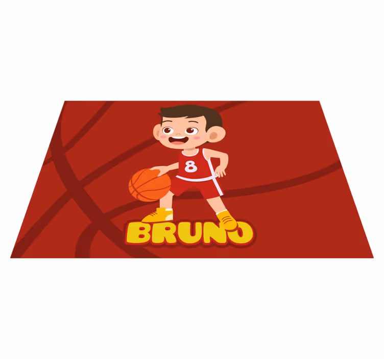 Basketbalový charakter Vinylový koberec se jmény - TenStickers