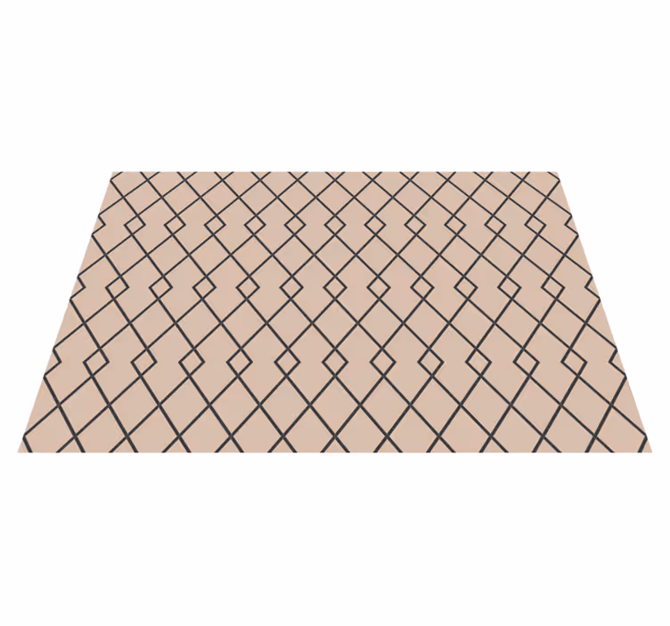 Geometrický béžový diamantový vzor geometrické koberce - TenStickers
