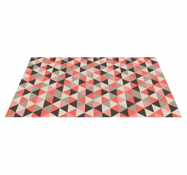 Kubistické trojúhelníkové pole Geometrický vinylový koberec - TenStickers