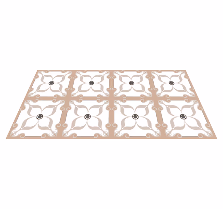 Minimalistický geometrický květinový vzor koberec - TenStickers