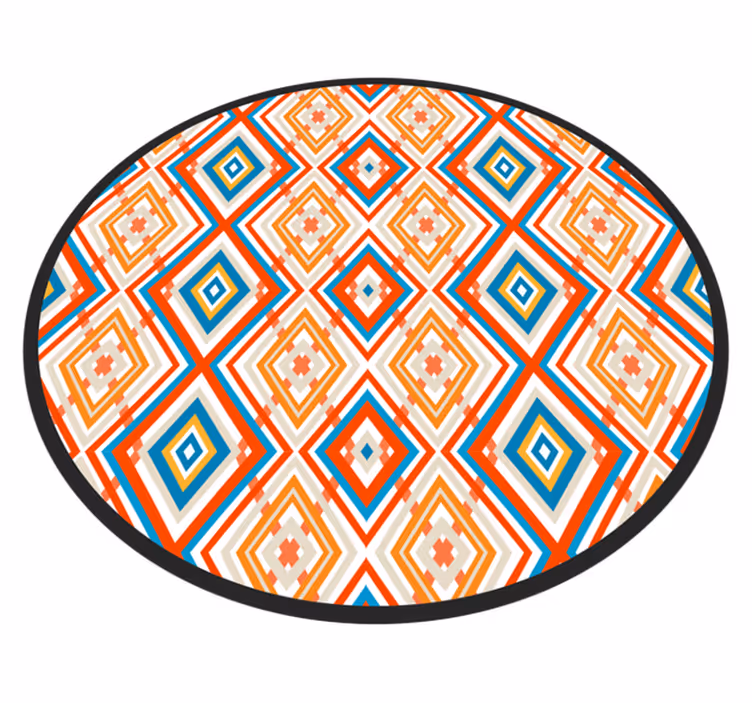 živý prvek Geometrický vinylový koberec - TenStickers