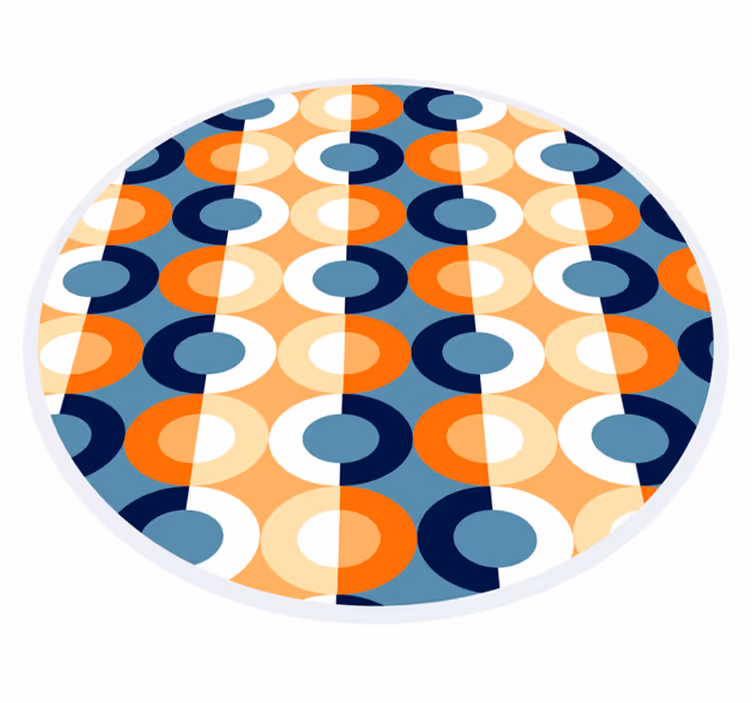 Kruhová geometrie Geometrický vinylový koberec - TenStickers