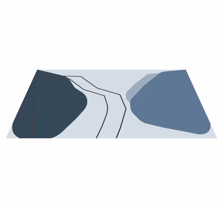 Abstraktní obrysové čáry Geometrický vinylový koberec - TenStickers