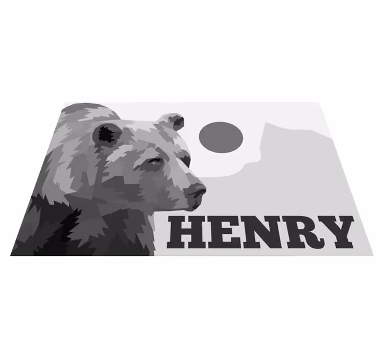 Přizpůsobitelný medvěd Vinylový koberec se jmény - TenStickers