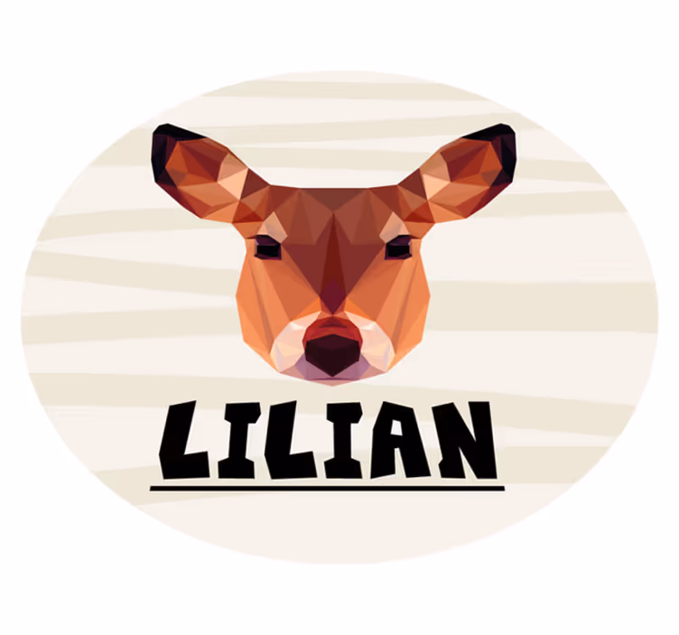 Přizpůsobitelný jelen Vinylový koberec se jmény - TenStickers