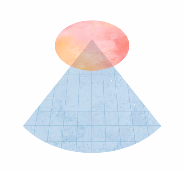 Minimalistický vinylový koberec trojúhelníkový gradient - TenStickers