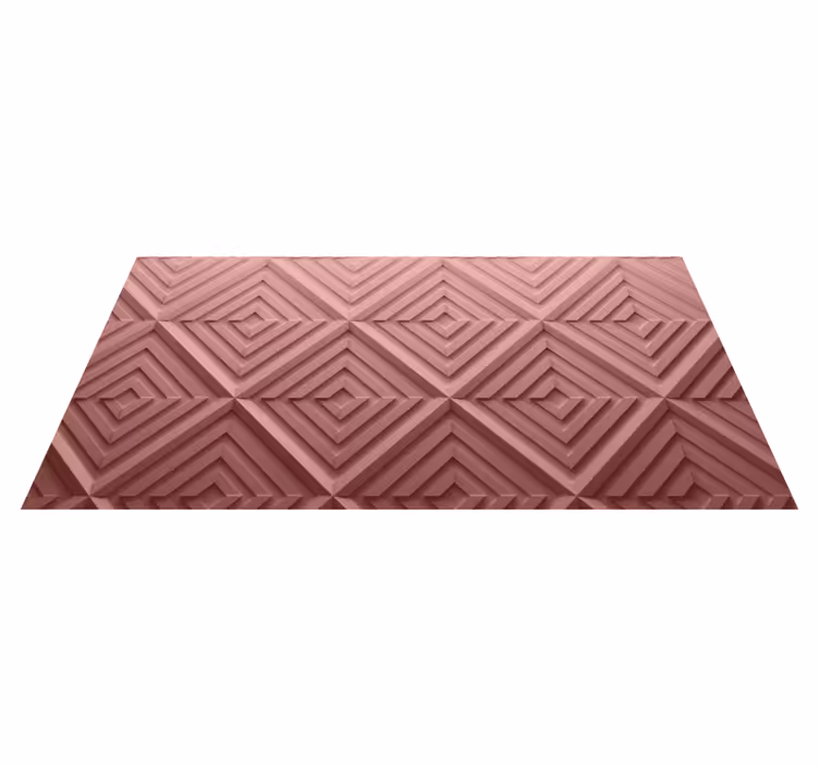 Růžové 3d geometrické abstrakce geometrické koberce - TenStickers