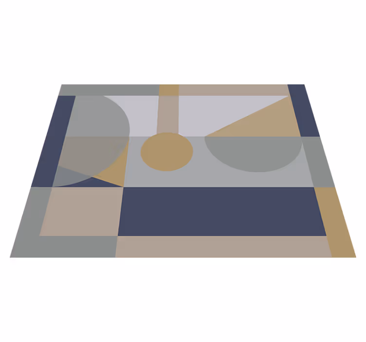 Abstraktní geometrické tvary Geometrický vinylový koberec - TenStickers