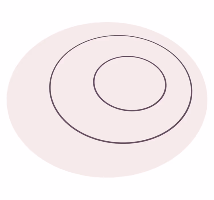 Minimalist Circular Design Minimalistický vinylový koberec - TenStickers