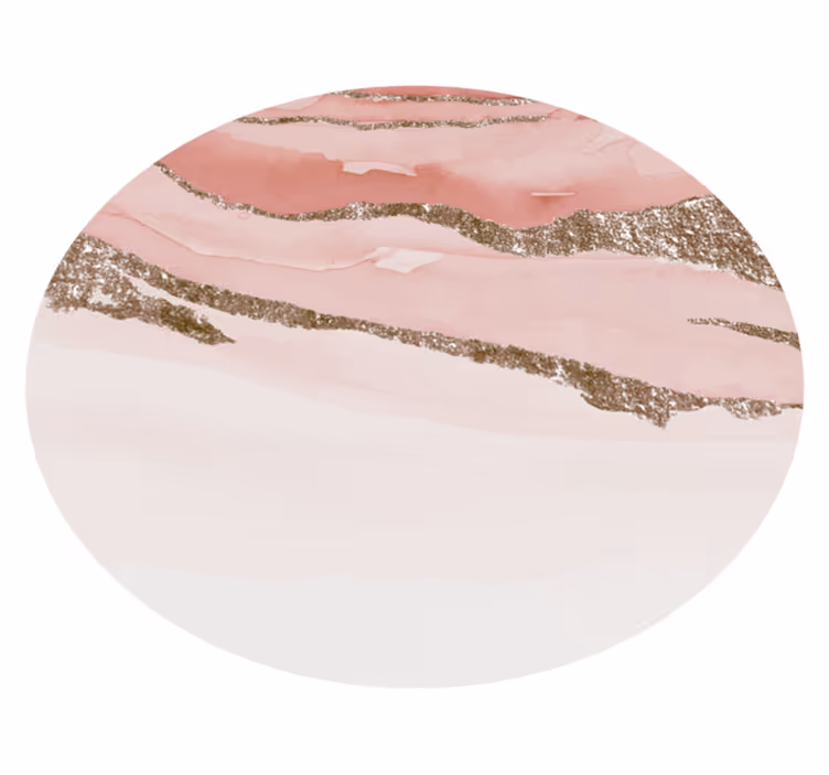 Abstraktní kulatý vinylový koberec s mramorovým designem - TenStickers