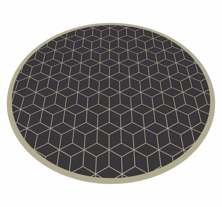 Vinylový koberec s geometrickým vzorem s kruhovým akcentem - TenStickers