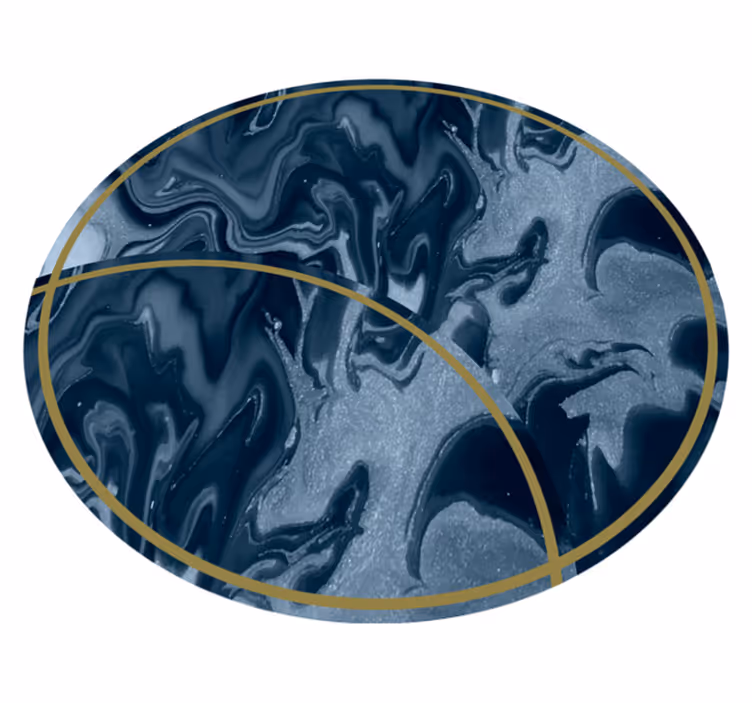 Kulatý texturovaný vinylový koberec s mramorovým designem - TenStickers