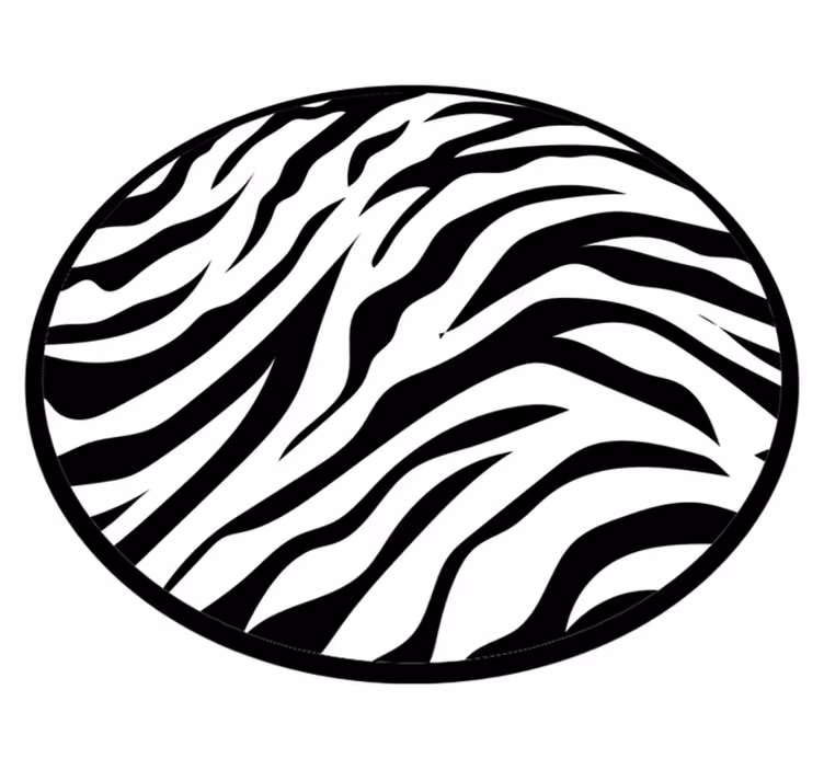 Vinylové koberce zebrové pruhy a kruhový design - TenStickers
