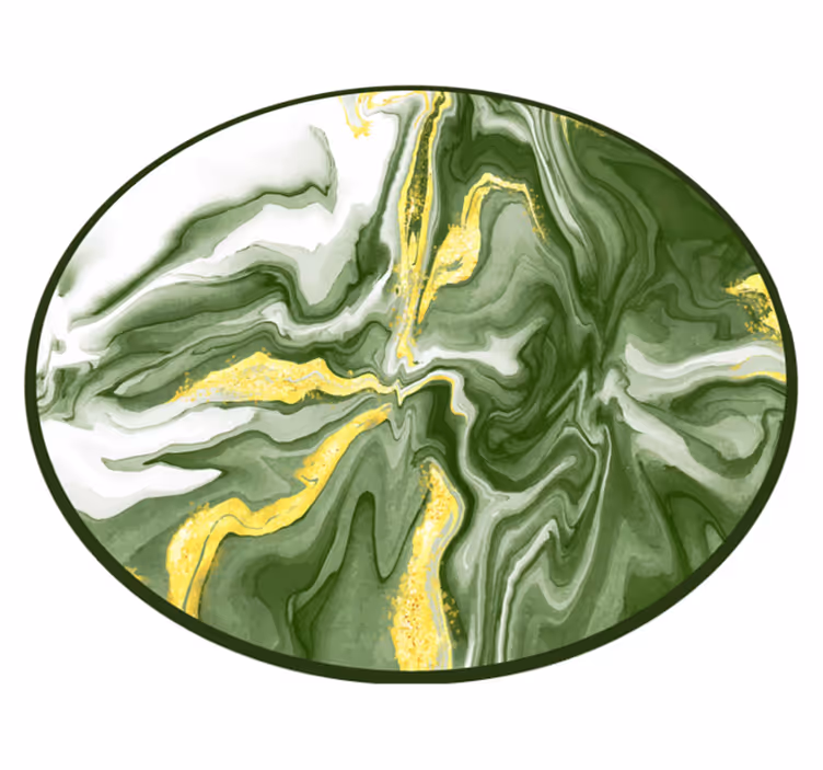 Abstraktní zelené umění design moderní koberec - TenStickers