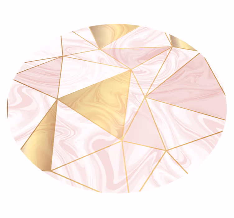 Geometrický růžový a šedý diamantový severský koberec - TenStickers