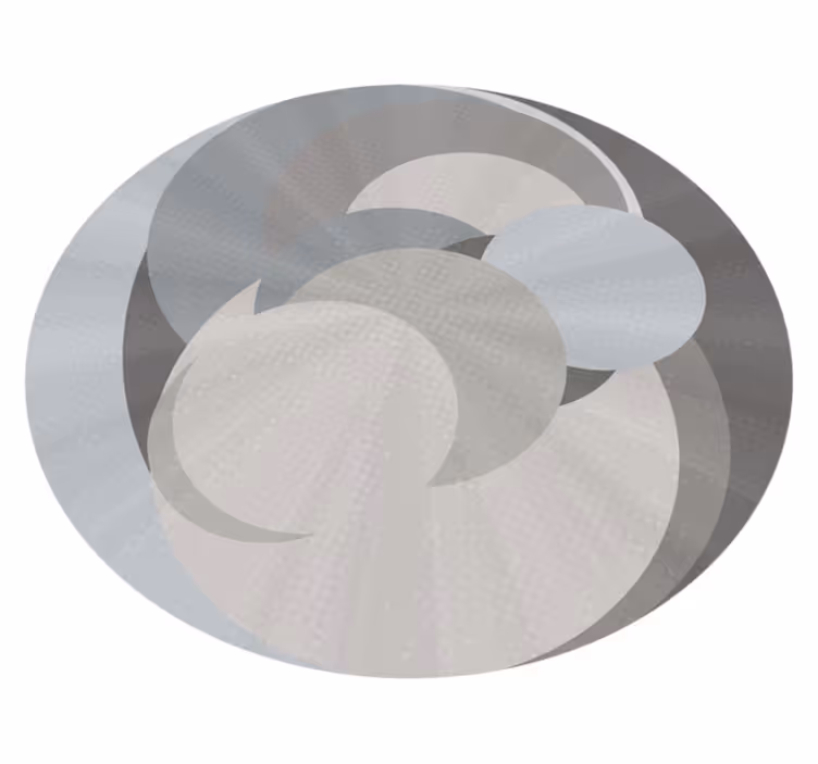 Iluze překrývajících se kruhů Geometrický vinylový koberec - TenStickers