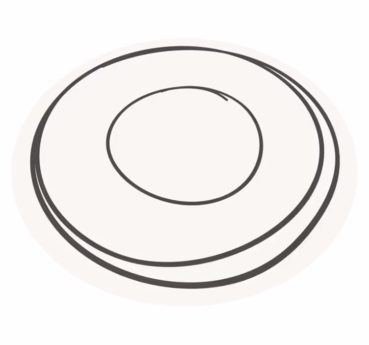 Soustředné kruhy Minimalistický vinylový koberec - TenStickers
