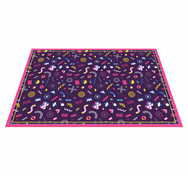 Barevné geometrické tvary vinylový koberec - TenStickers