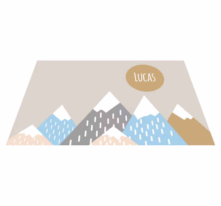 "boho" hory ilustrace dětský koberec - TenStickers