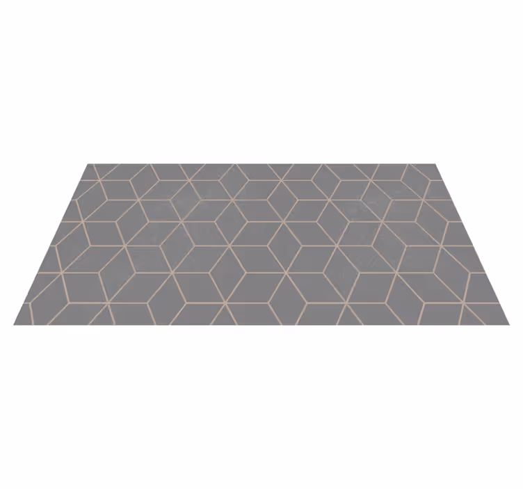 Geometrický vinylový koberec s šedým vzorem - TenStickers