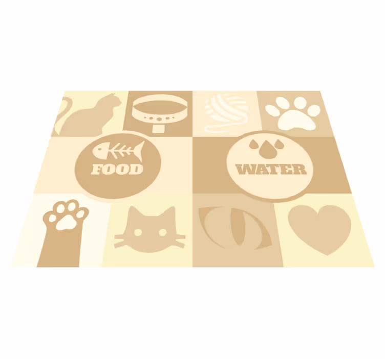 Kobereček na vodu a krmivo pro kočky - TenStickers