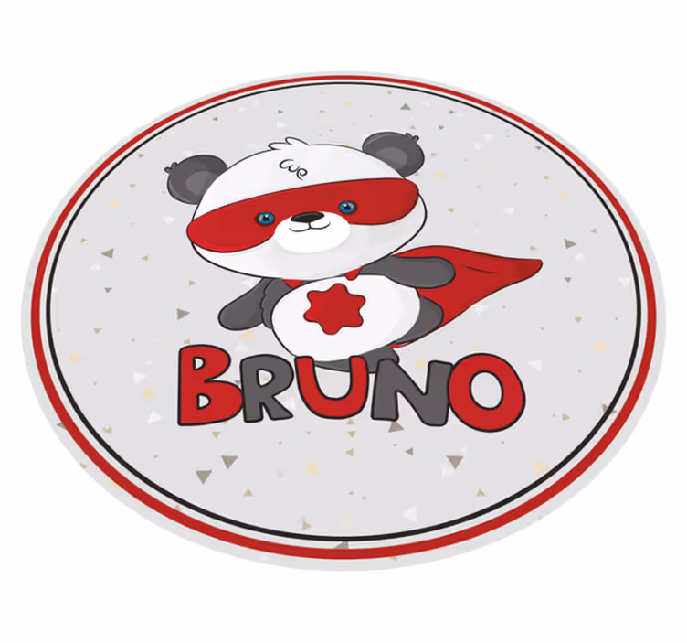 Personalizovaná vinylový koberec superpanda - TenStickers