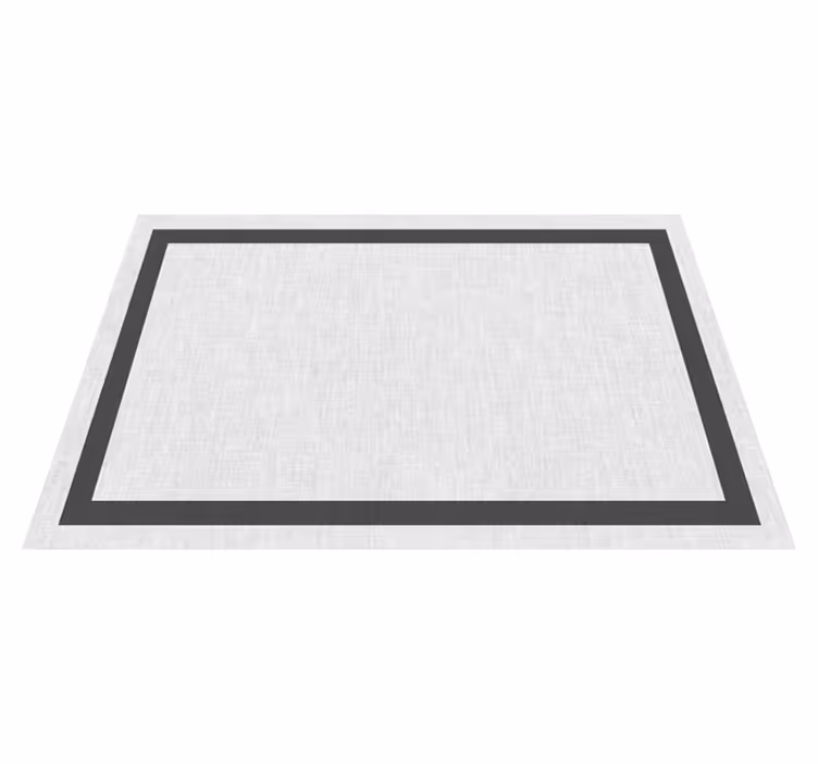 Bílý a šedý teplon minimalistický koberec - TenStickers