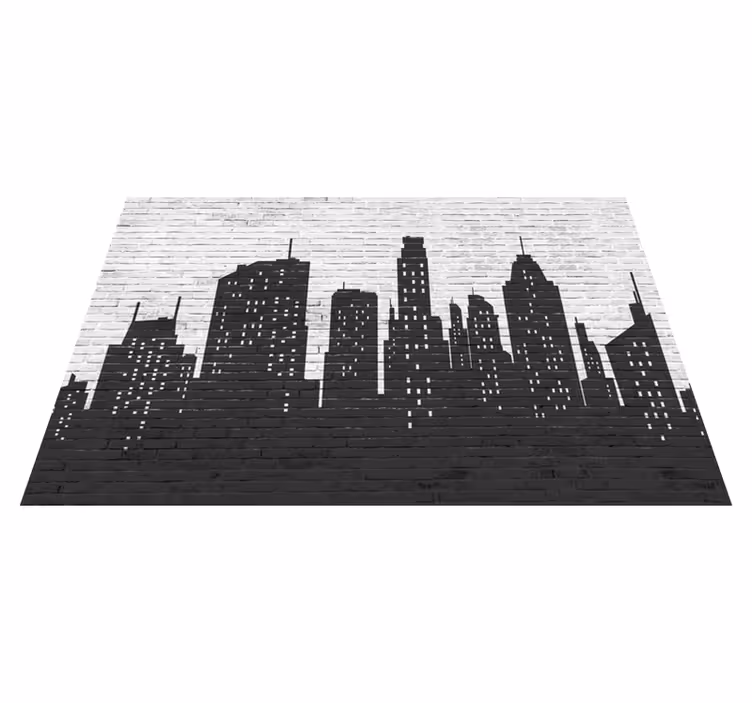 Brickwall skyline kamenná podlaha - TenStickers