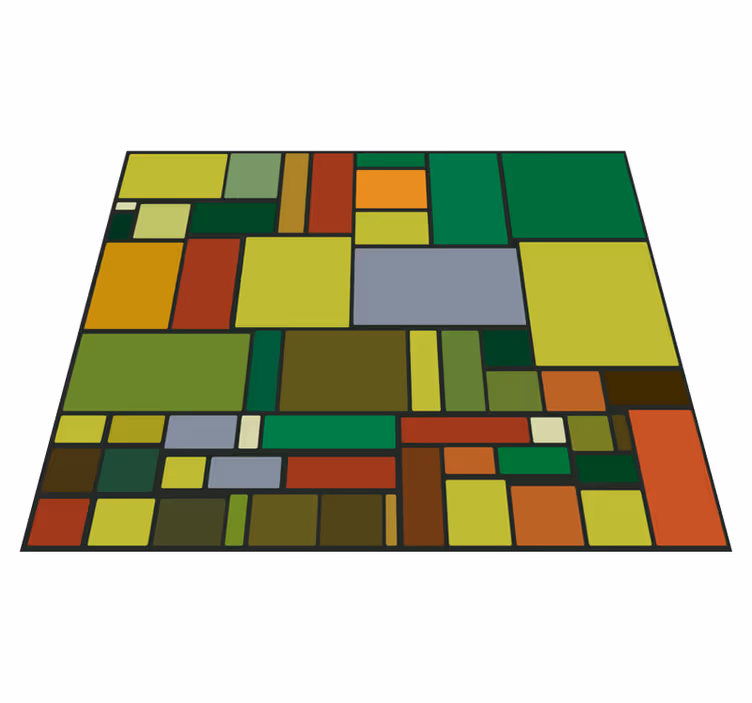 Vícebarevná retro mozaika Geometrický vinylový - TenStickers