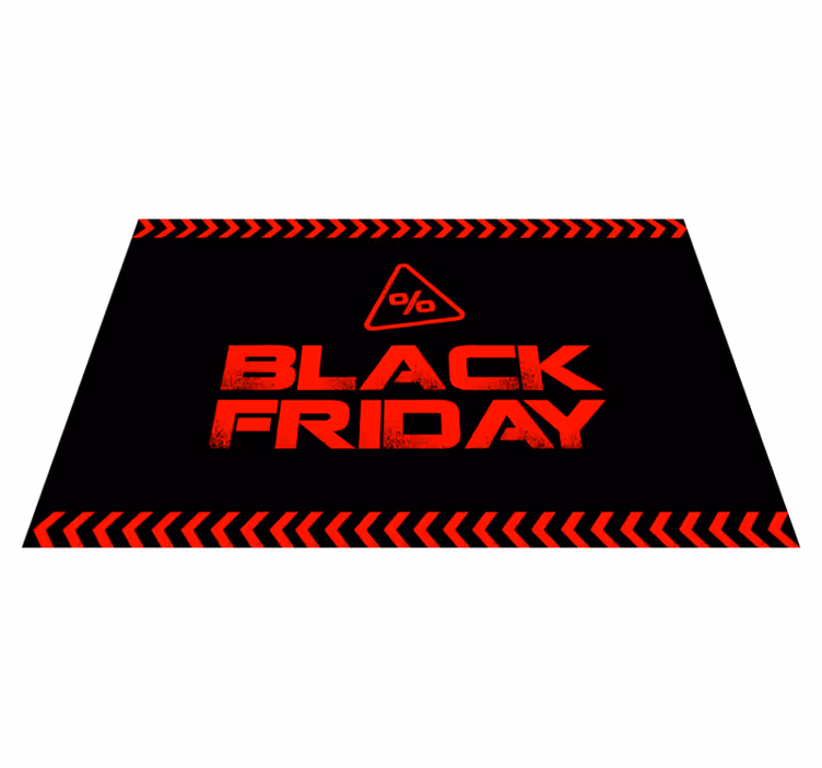 Černý pátek Černý vinylový koberec - TenStickers