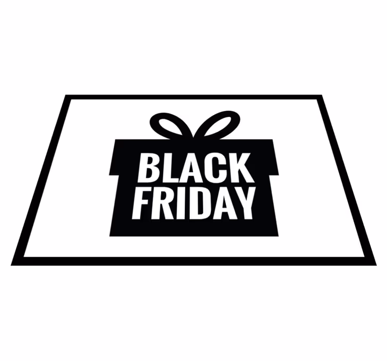 "Black Friday Box""Černý pátek Box" Obdélníkový vinylový koberec - TenStickers