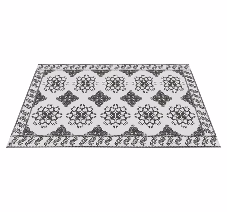 Květinový vintage design Vinylový koberec v jídelně - TenStickers