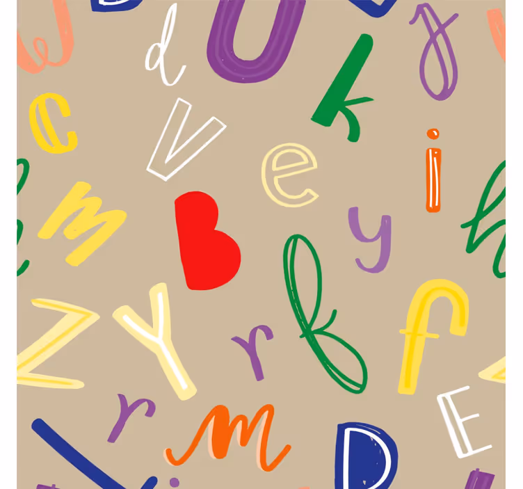 Barevná abeceda Nápis tapeta - TenStickers