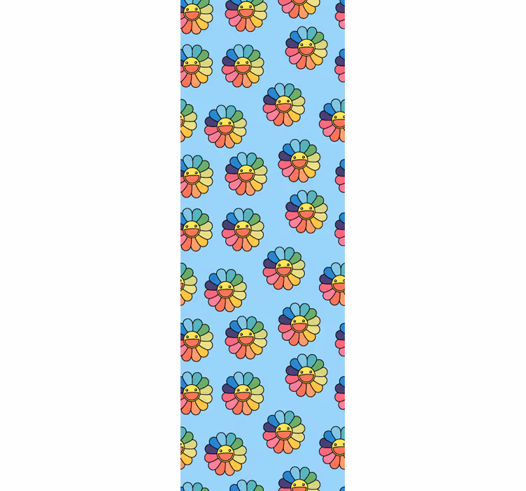 Veselý květinový vzor školka tapeta - TenStickers