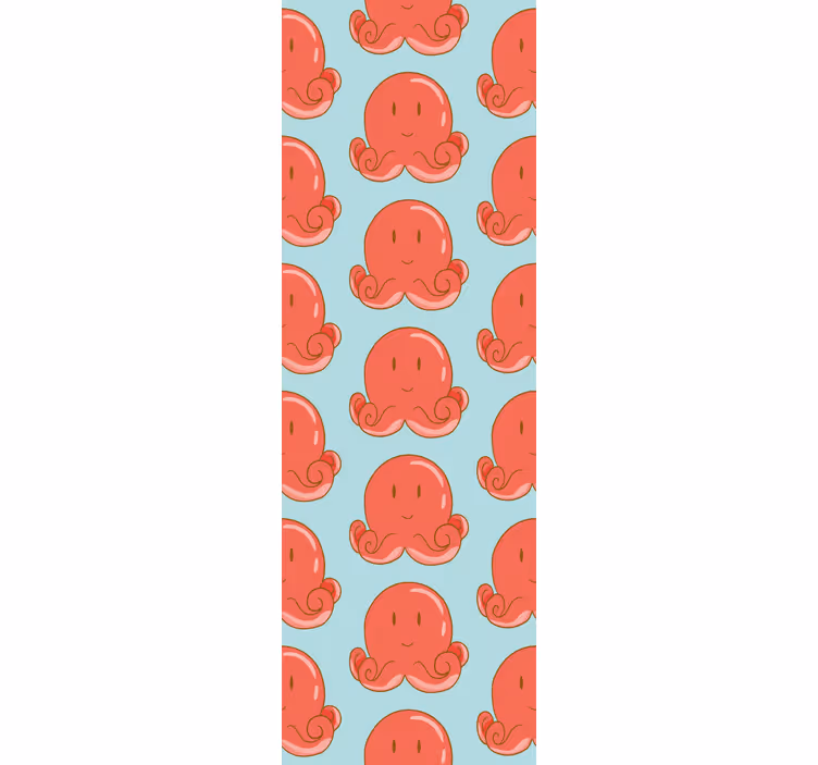 Design červené chobotnice Zvířecí tapeta - TenStickers