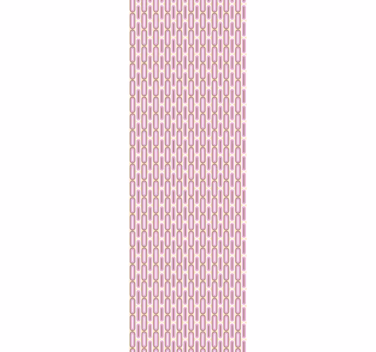 Zakřivený růžový vzor Vstupní tapeta - TenStickers