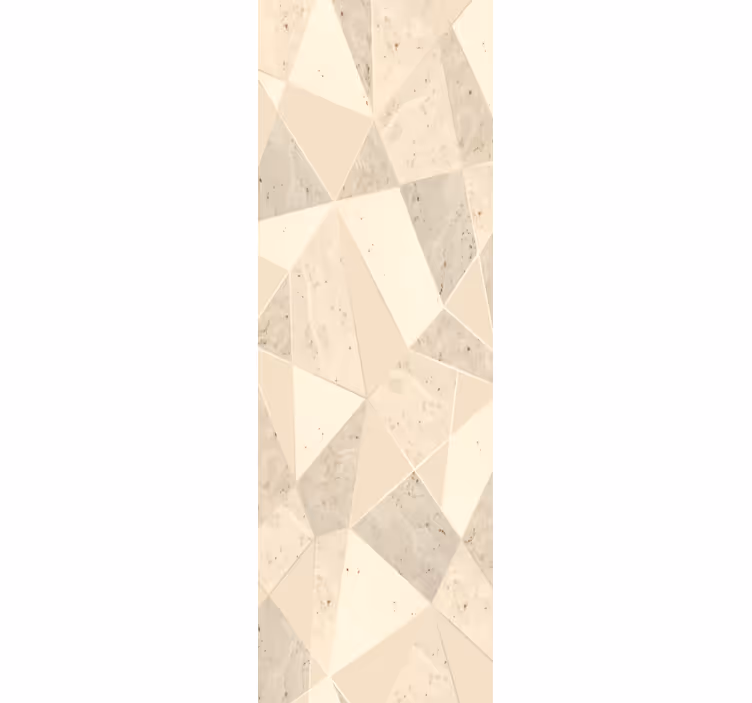 Geometrický béžový motiv Mramorová tapeta - TenStickers