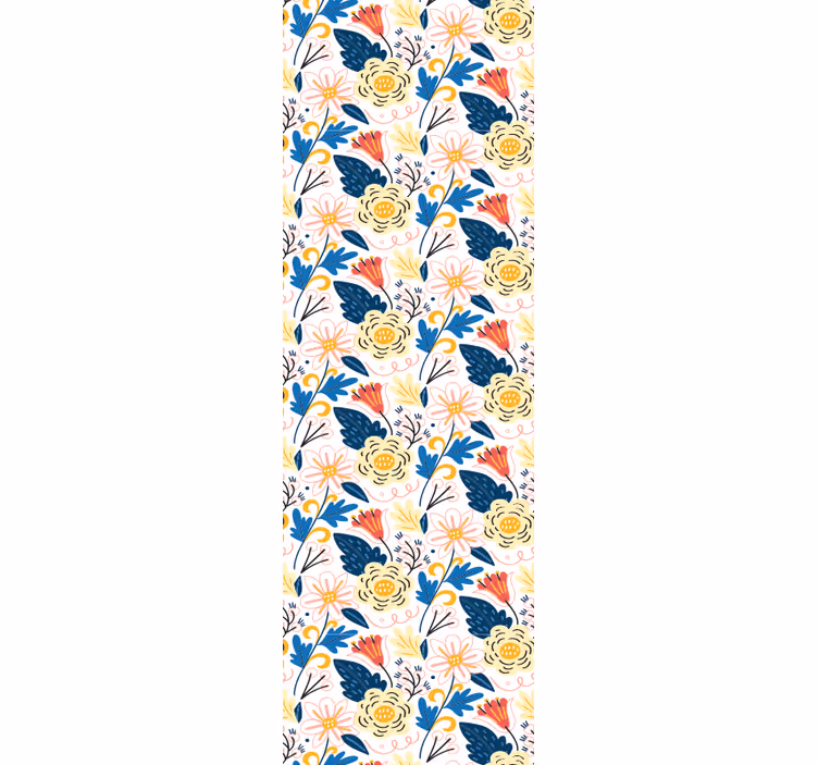 Kvetoucí barevný design květinová tapeta - TenStickers