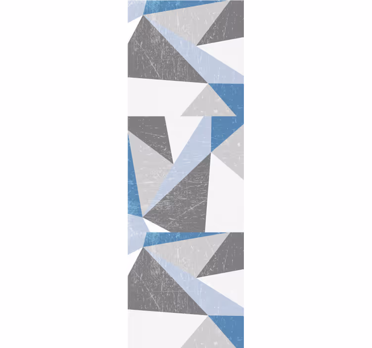 Moderní šedý a modrý vzor Triangles tapeta - TenStickers