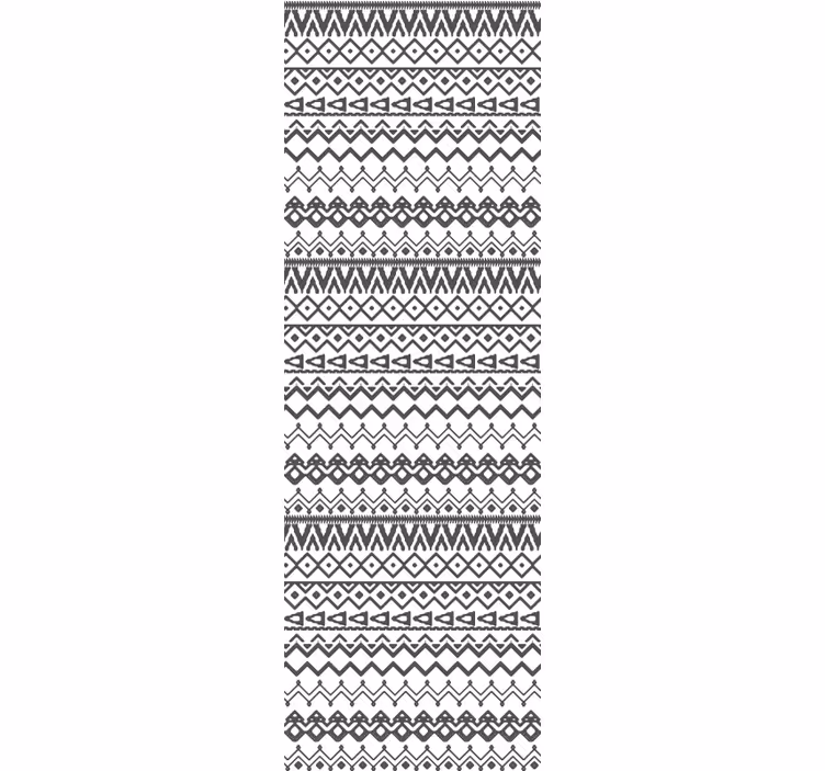 šedý a bílý geometrický motiv Severská tapeta - TenStickers