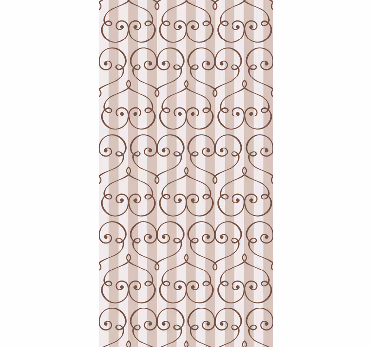 Hnědé srdce design Tapeta se svislými pruhy - TenStickers