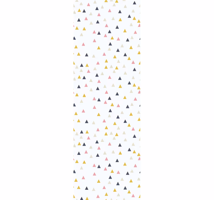 Barevný minimalistický bílý design Triangles tapeta - TenStickers