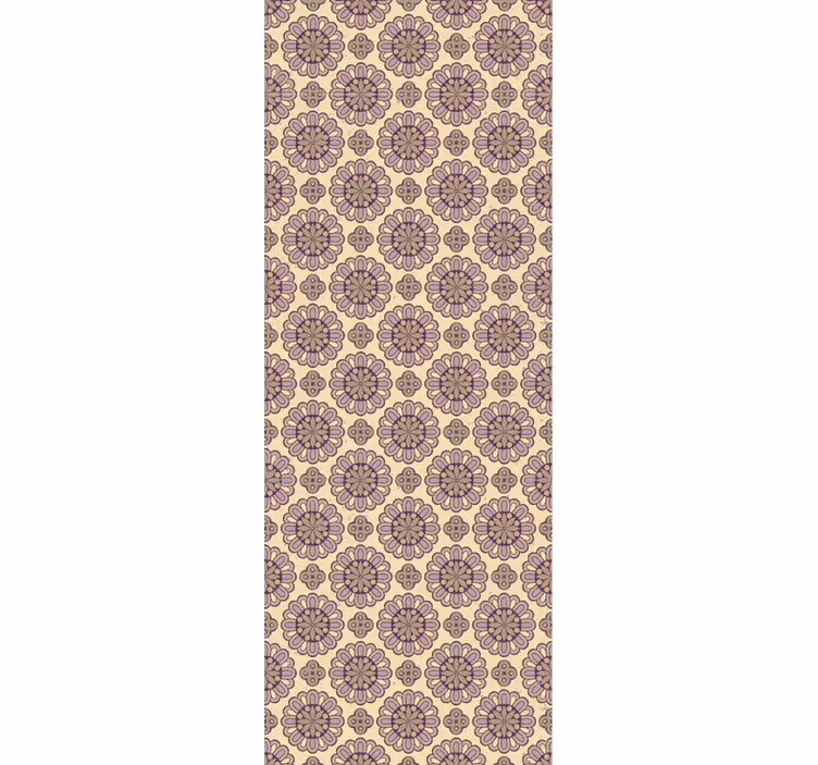 Zdobený béžový vzor Květinový ornament tapeta - TenStickers
