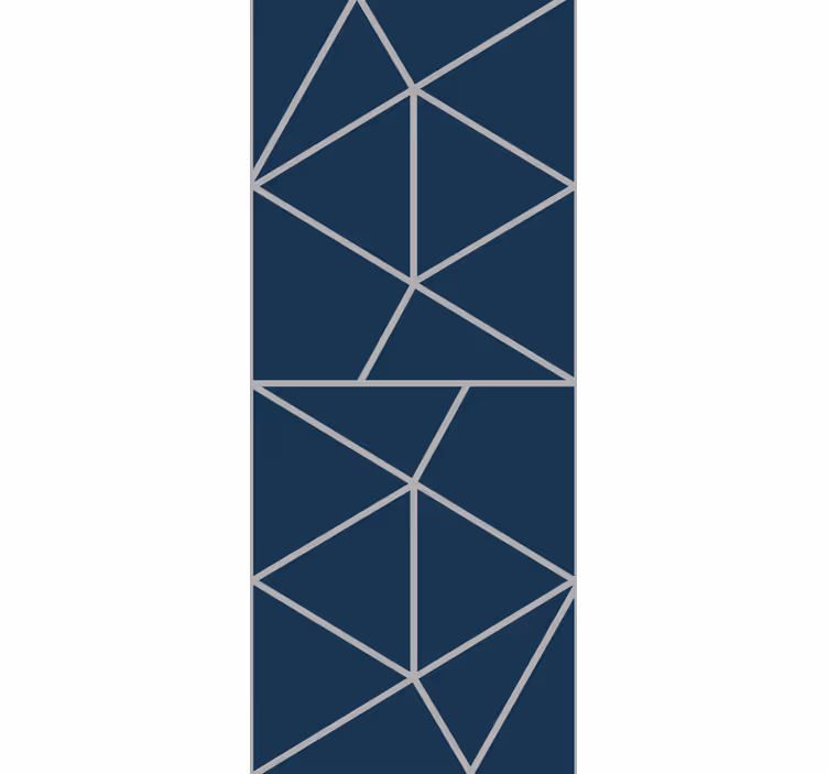 Tenké čáry modrý motiv Geometrická tapeta - TenStickers