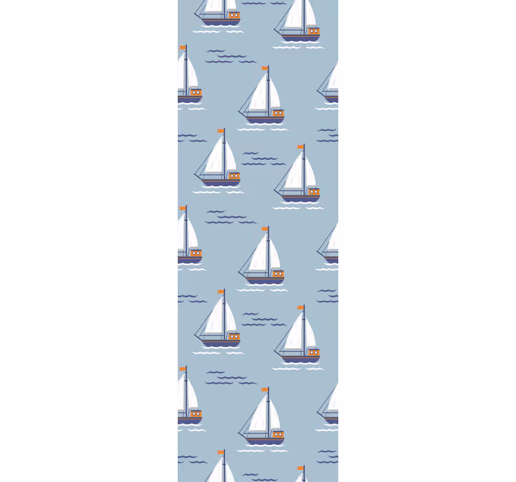 Plachetnice na vlnách Tapeta do koupelny - TenStickers