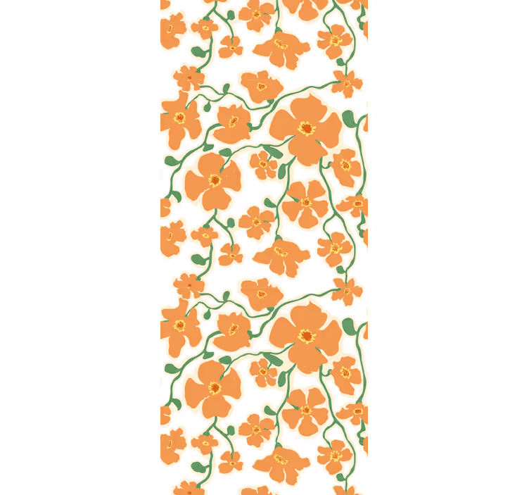 Květinová tapeta kvetoucího designu - TenStickers