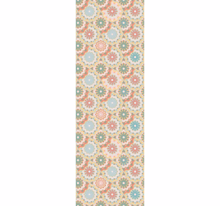 Ozdobný kruhový design Květinový ornament tapeta - TenStickers
