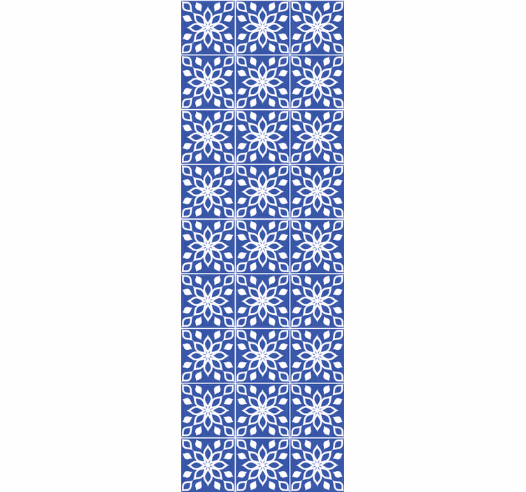 Azurová mozaika Zkontrolovaná tapeta - TenStickers
